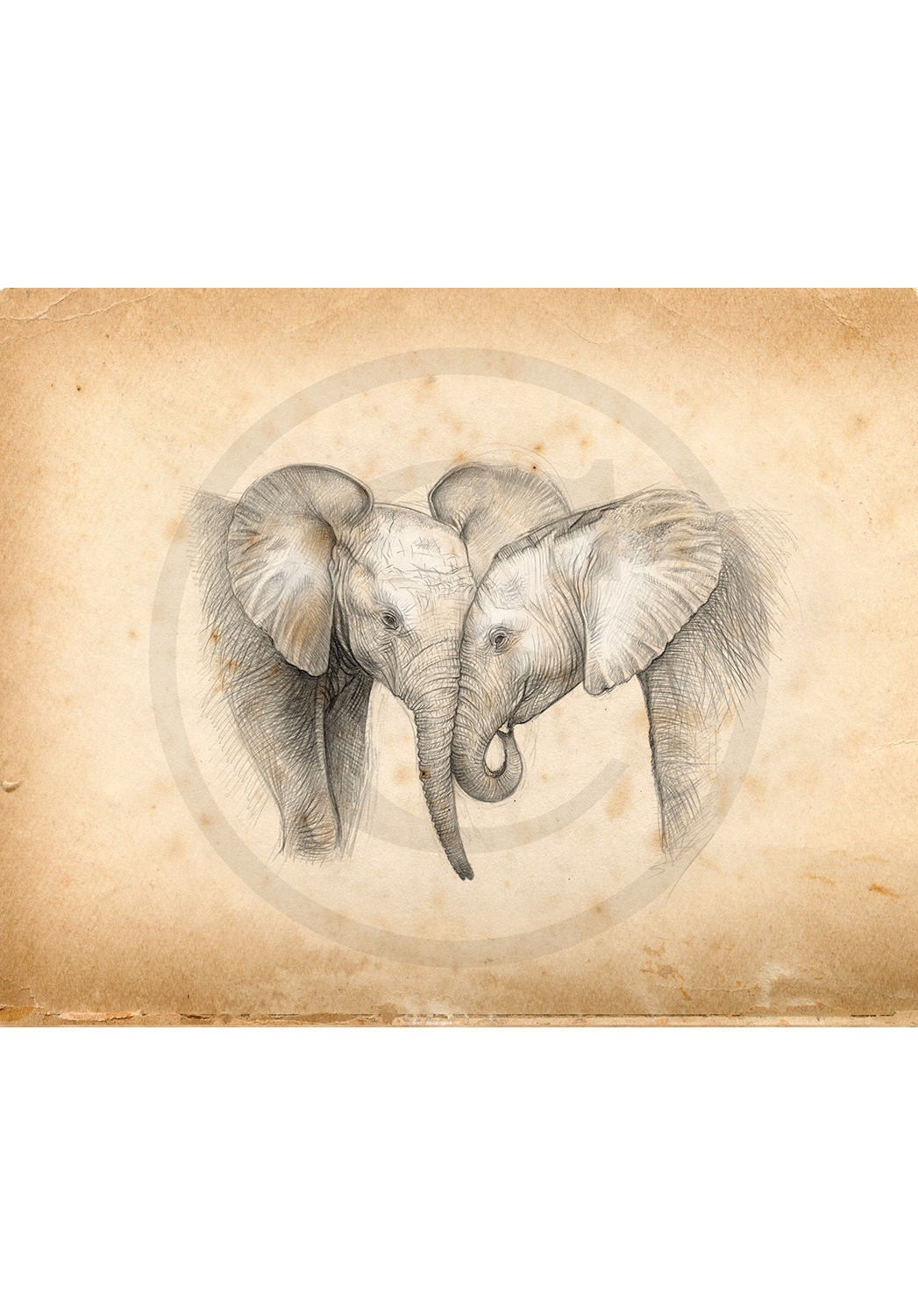 Marcello-art : Faune africaine 325 - Éléphanteaux