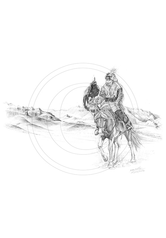 Marcello-art: Wild temperate zones 203 - Sayat - Kazakh rider