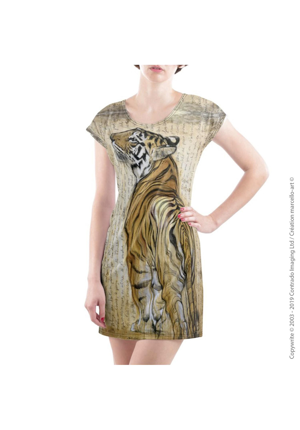 Marcello-art: Dresses T-shirt dress 298 Bengal tiger