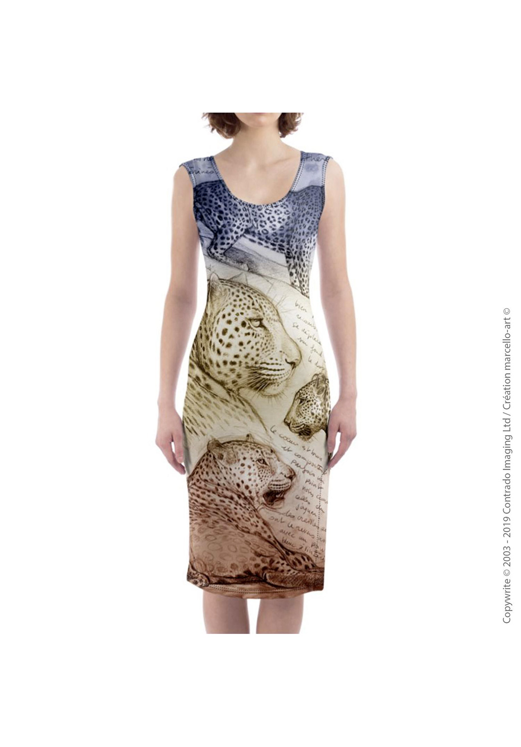 Marcello-art: Dresses Mid-length dress 252 Leopard sunset