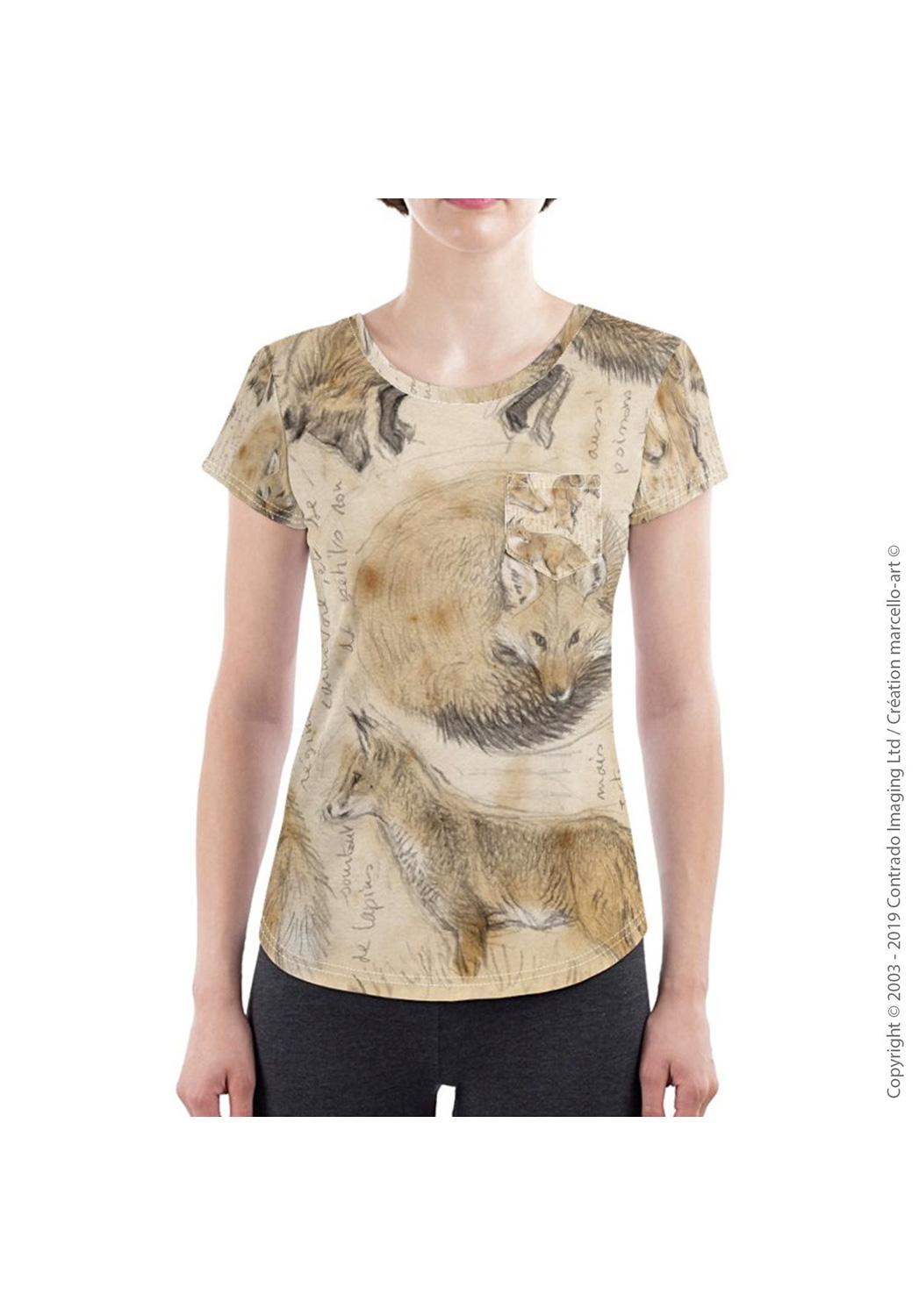 Marcello-art: Short sleeved T-shirt Slim fit T-Shirt 336 Red fox