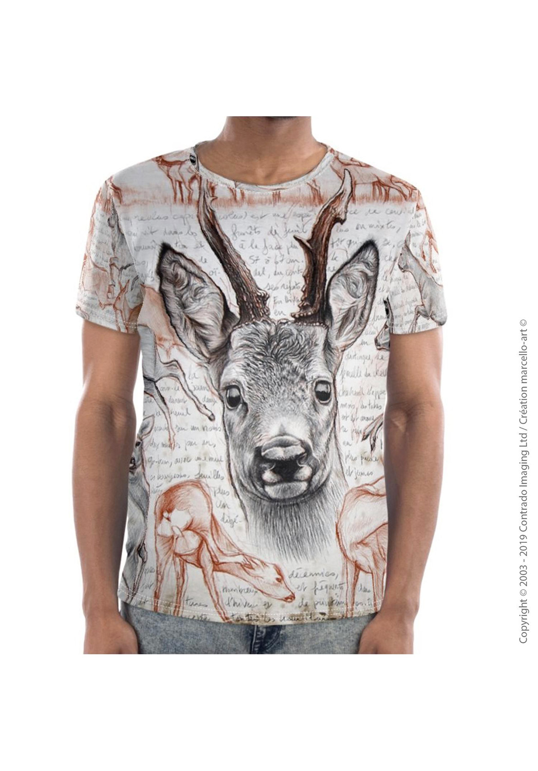 Marcello-art : T-shirt manches courtes T-Shirt manches courtes 280 Chevreuil