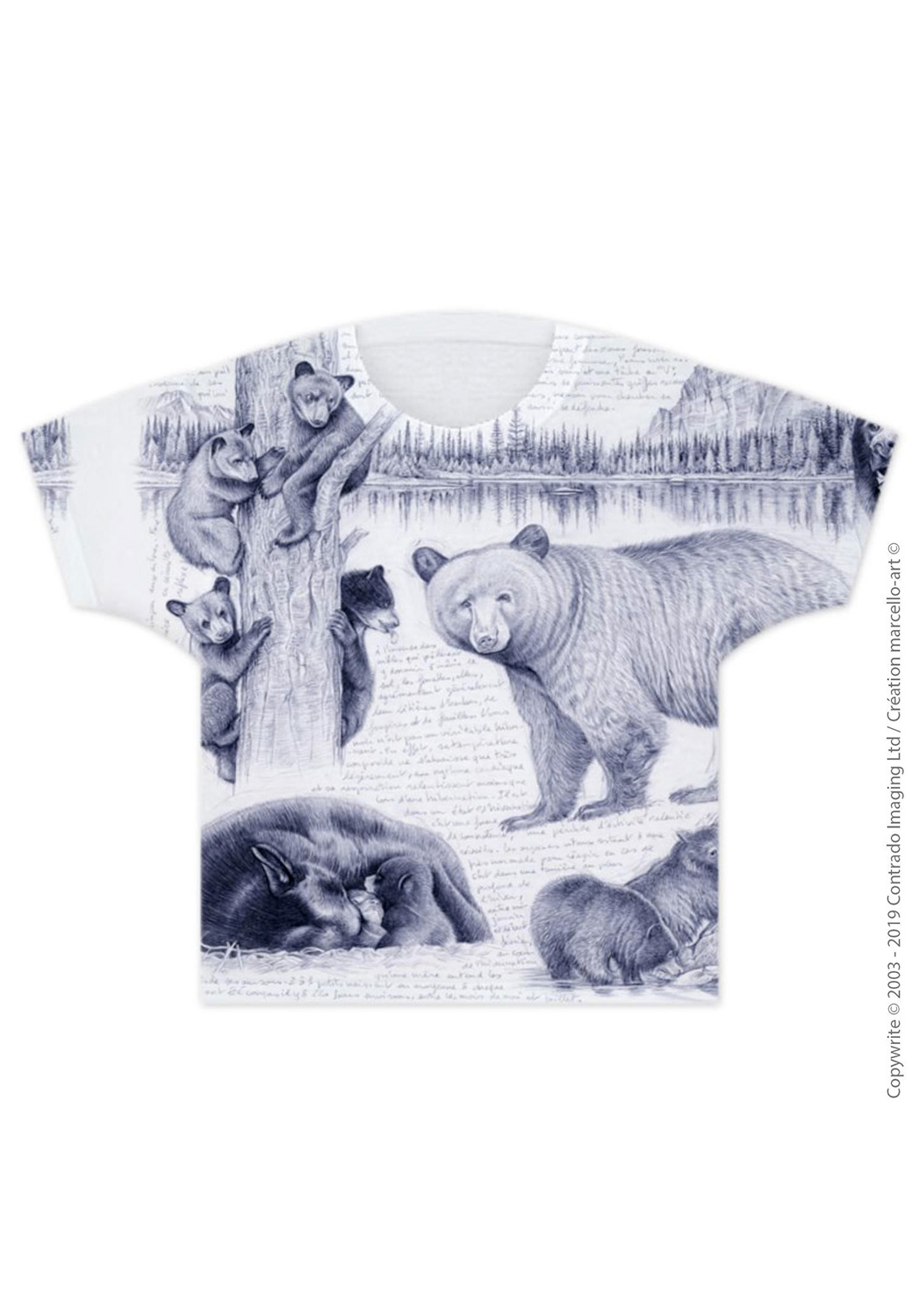 Marcello-art: T-shirt T-shirt 382 Black bear