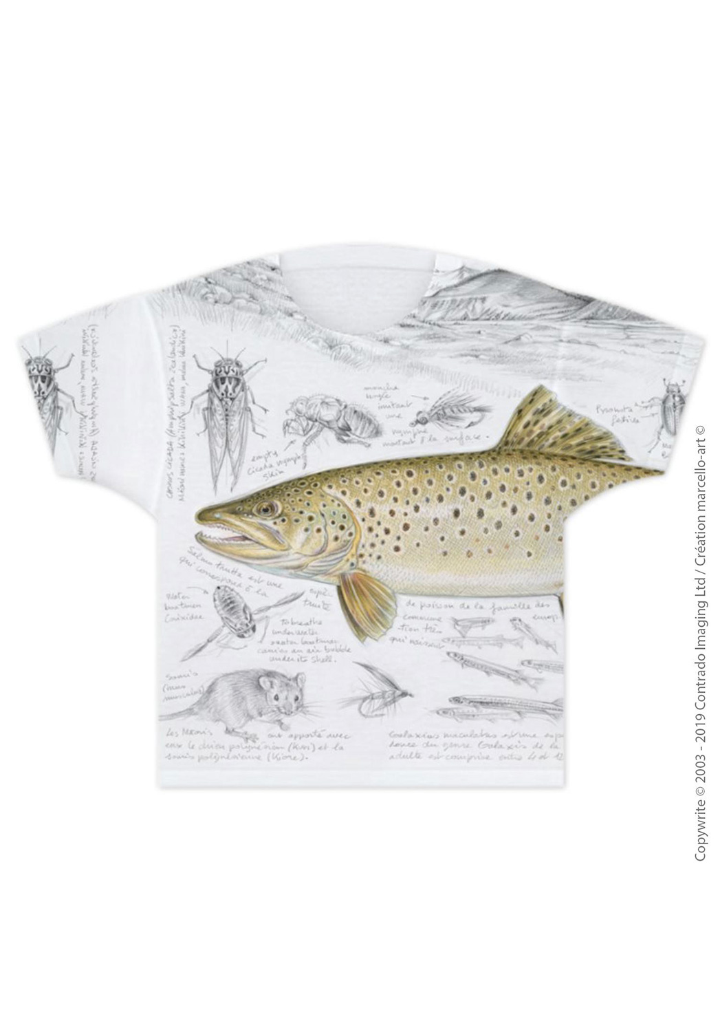 Marcello-art: T-shirt T-shirt 372 Brown trout
