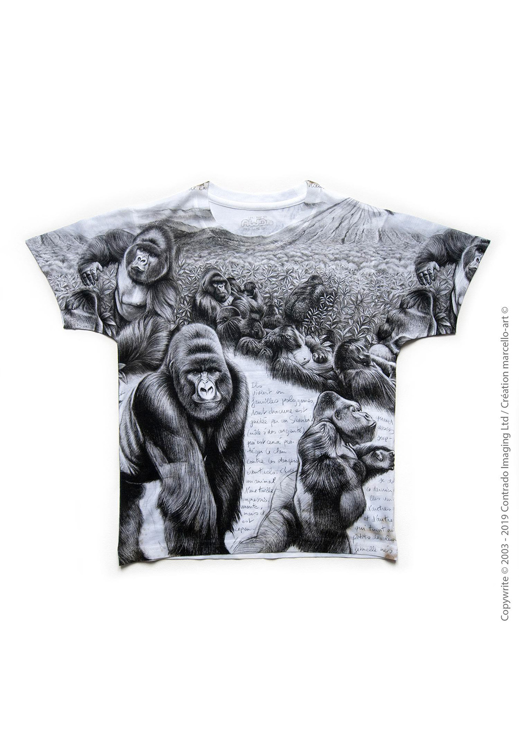 Marcello-art: T-shirt T-shirt 301 Virunga gorilla