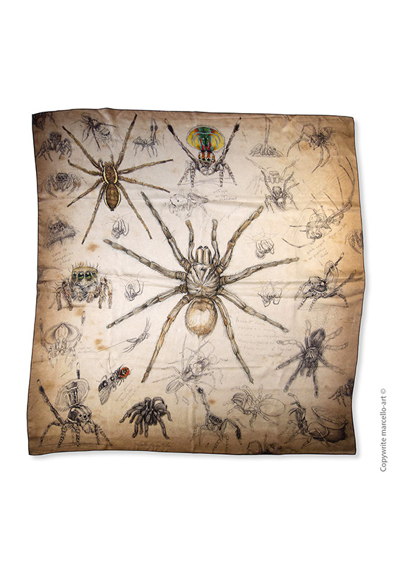 Marcello-art: Square Square scarve 82 Arachna