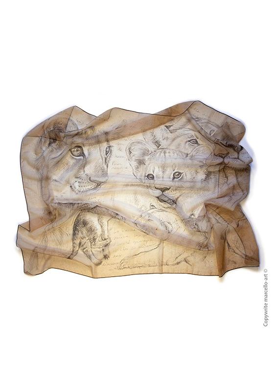 Marcello-art: Rectangular Rectangular scarve 335 Cubs