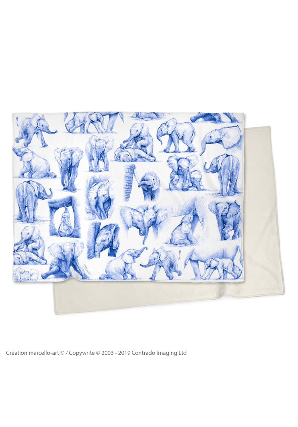 Marcello-art: Plaid Plaid 392 Patchwork elephants ballpoint pen