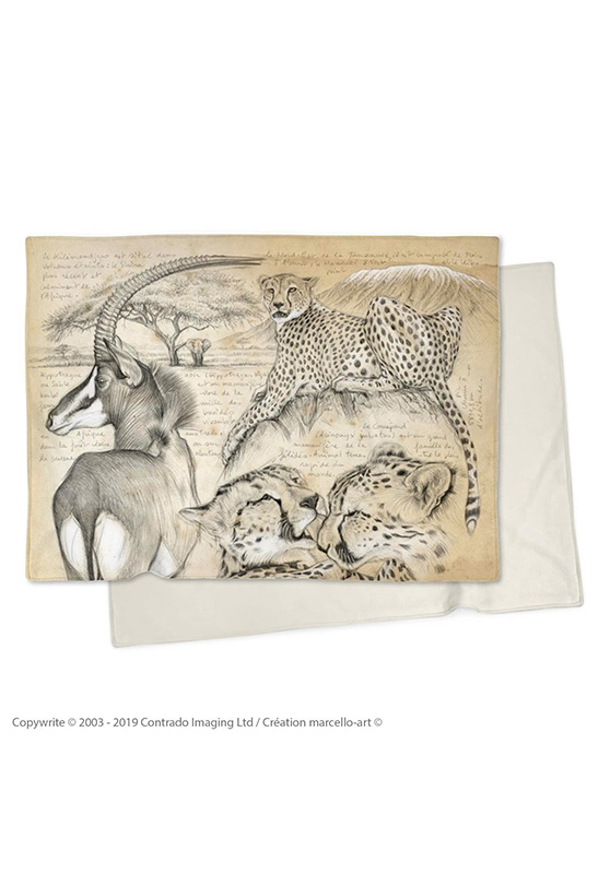 Marcello-art: Plaid Plaid 363 Cheetah and sable antelope