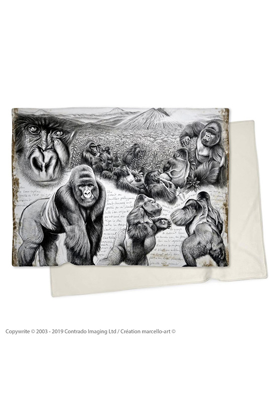 Marcello-art: Plaid Plaid 301 Virunga gorilla