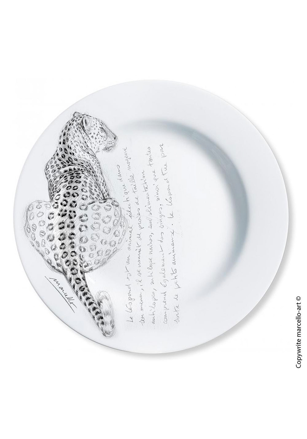 Marcello-art: Decorating Plates Decoration plates 1 Leopard / Kaga-hélé