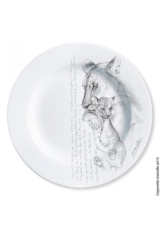 Marcello-art: Decorating Plates Decoration plates 5 Lioness IGF