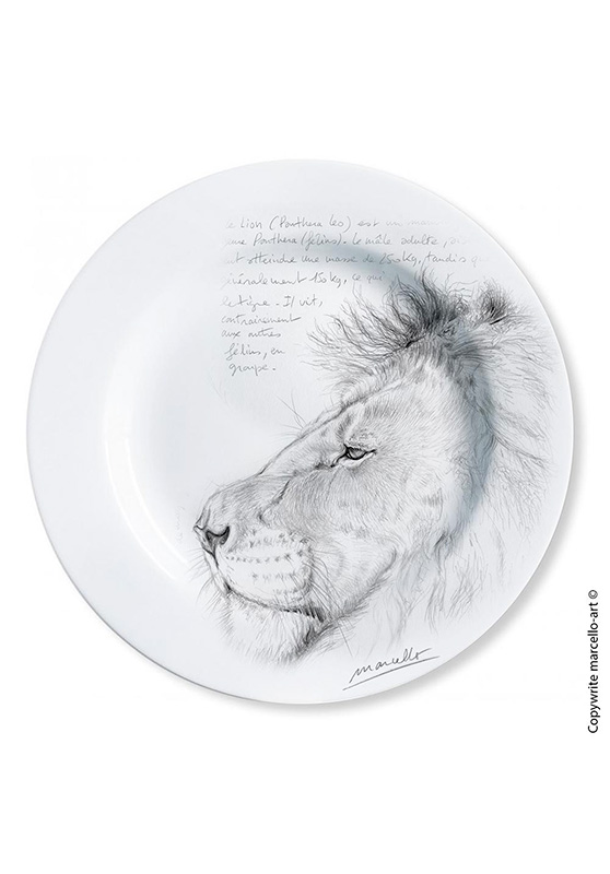 Marcello-art : Assiettes de décoration Assiette décorative 5 Lion IGF