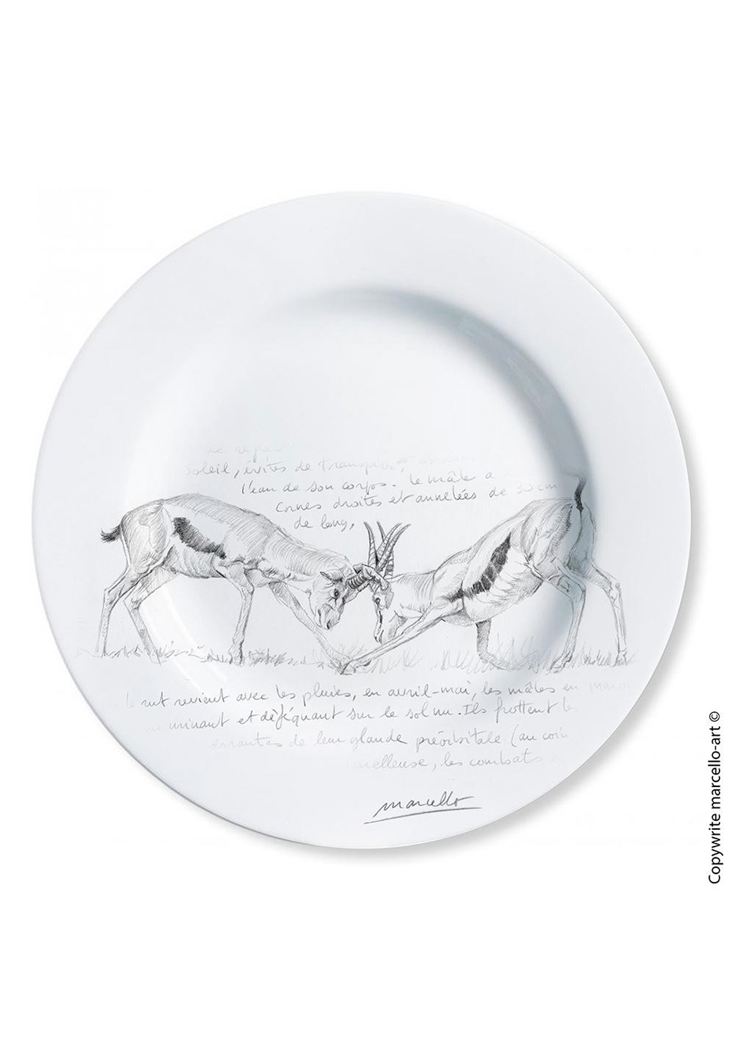 Marcello-art: Decorating Plates Decoration plates 80 Thomson Gazelles