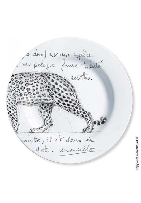 Marcello-art: Decorating Plates Decoration plates 180 B Leopard walks