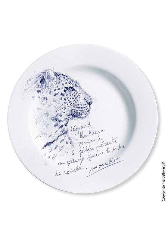 Marcello-art: Decorating Plates Decoration plates 180 Leopard head dusk