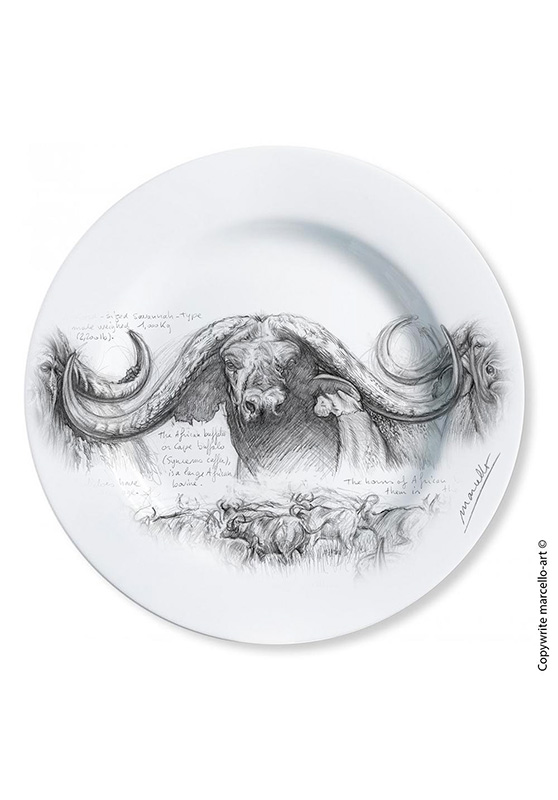 Marcello-art: Decorating Plates Decoration plates 194 Cap buffalo