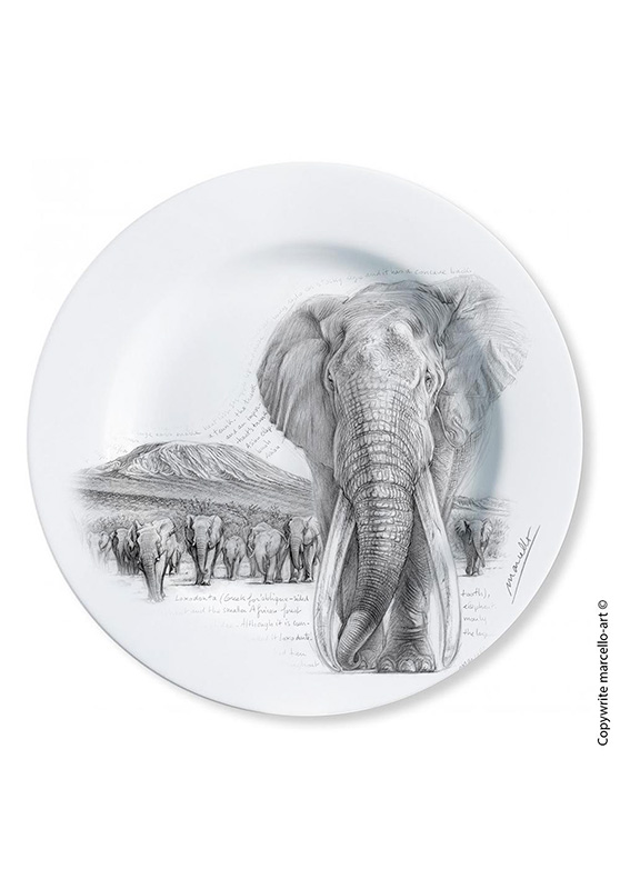 Marcello-art: Decorating Plates Decoration plates 196 Elephant