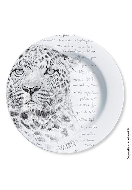 Marcello-art: Decorating Plates Decoration plates 229 A leopard face