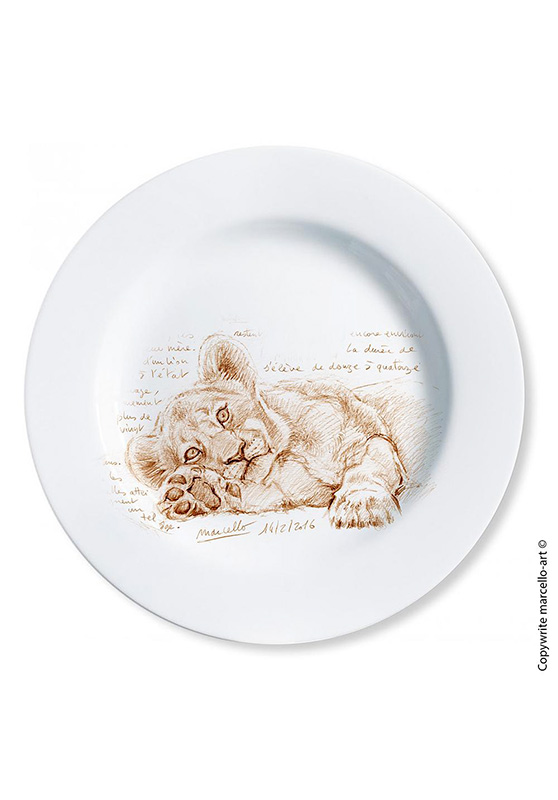 Marcello-art: Decorating Plates Decoration plates 331 A Cubs - sépia