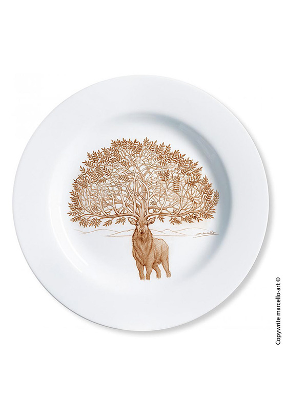 Marcello-art: Decorating Plates Decoration plates 48 Ardennes deer
