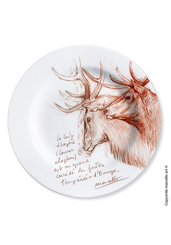 Marcello-art: Decorating Plates Decoration plates 52 Red Deer