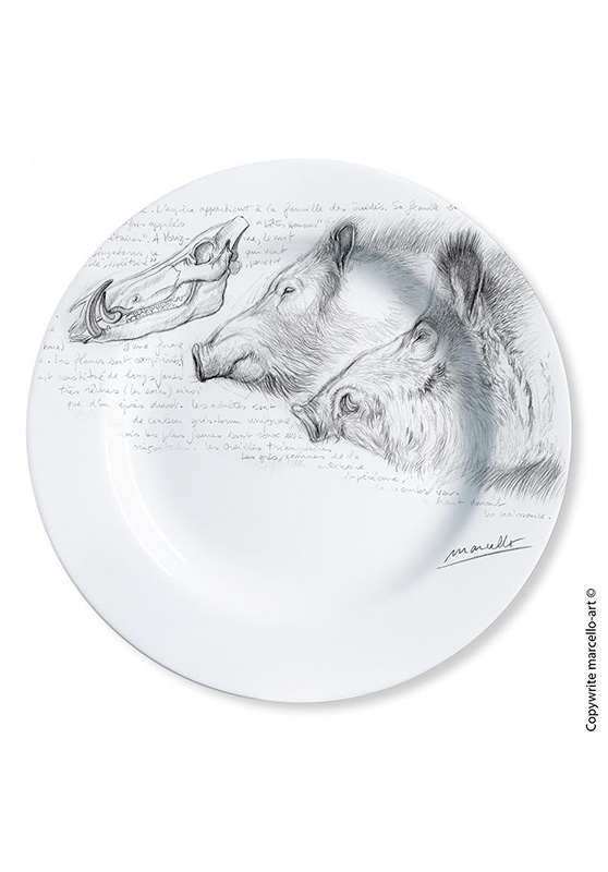 Marcello-art: Decorating Plates Decoration plates 58 Boar