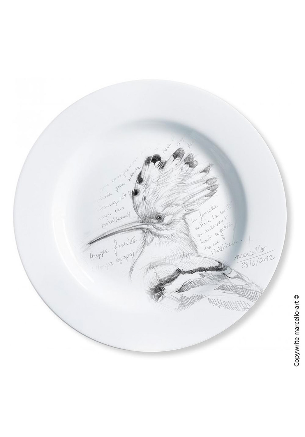 Marcello-art: Decorating Plates Decoration plates 182 Hoopoe