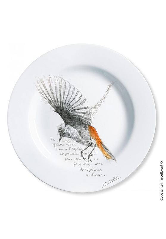Marcello-art: Decorating Plates Decoration plates 281 Redstart