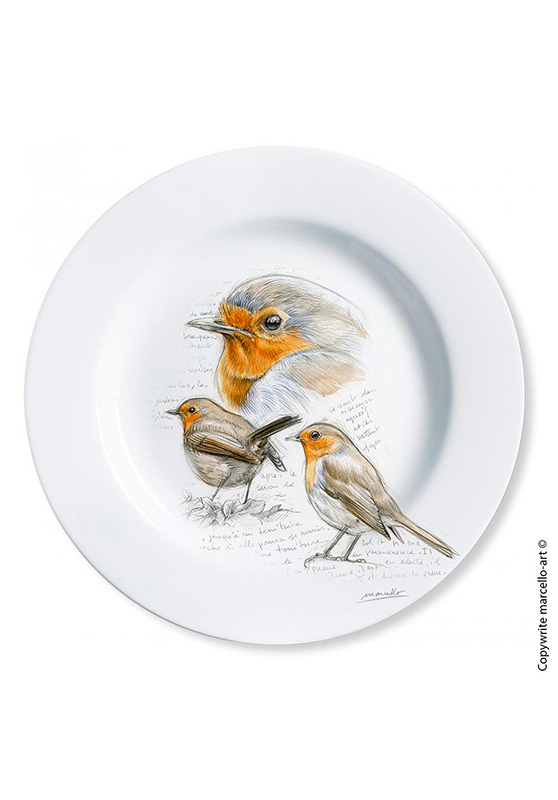 Marcello-art: Decorating Plates Decoration plates 282 Robin