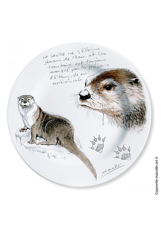 Marcello-art: Decorating Plates Decoration plates 32 Otter