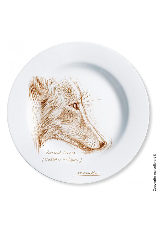 Marcello-art: Decorating Plates Decoration plates 336 A Red fox