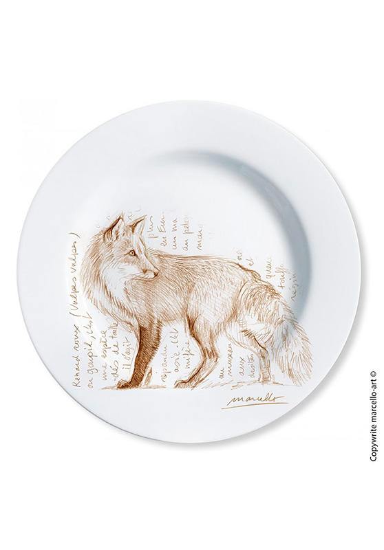 Marcello-art: Decorating Plates Decoration plates 336 B Red fox
