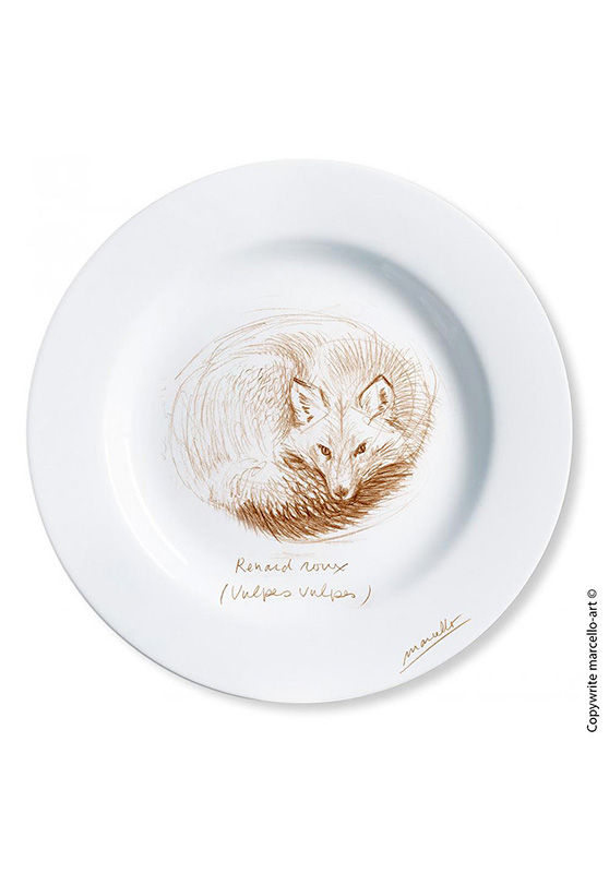 Marcello-art: Decorating Plates Decoration plates 336 C Red fox