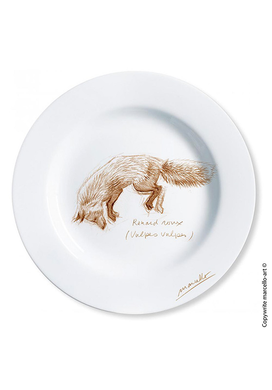 Marcello-art: Decorating Plates Decoration plates 336 D Red fox