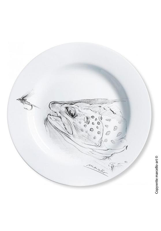 Marcello-art: Decorating Plates Decoration plates 35 Flyfishing