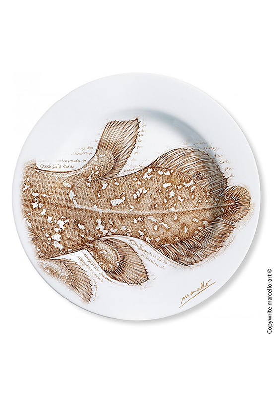 Marcello-art: Decorating Plates Decoration plates 346 B Latimeria chalumnae