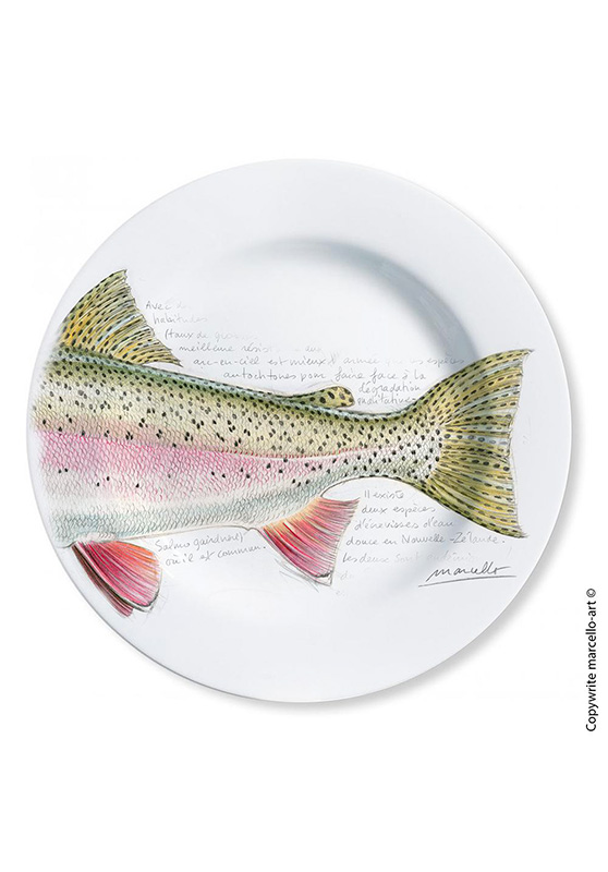 Marcello-art: Decorating Plates Decoration plates 373 B rainbow trout