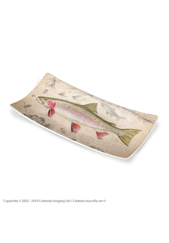 Marcello-art: Rectangular plates Rectangular plate 373 B rainbow trout
