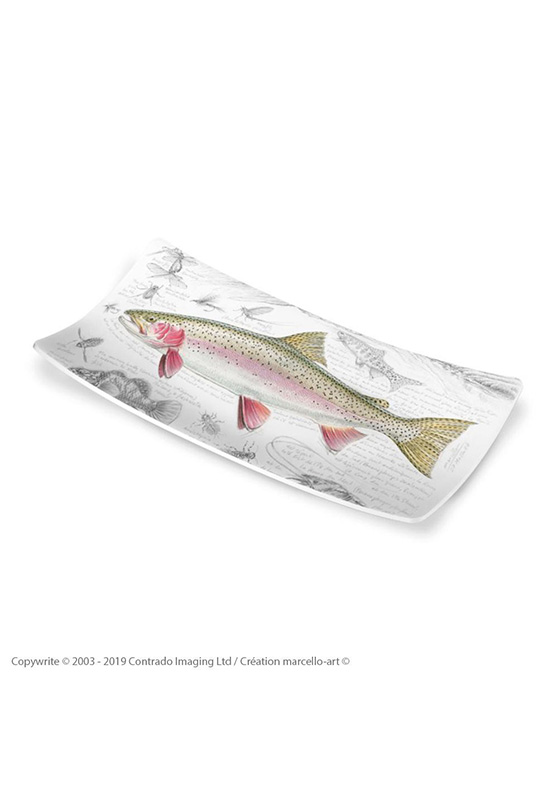 Marcello-art: Rectangular plates Rectangular plate 373 A rainbow trout