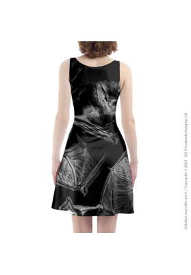 Marcello-art: Dresses Skater dress 31 Pipistrelle - black