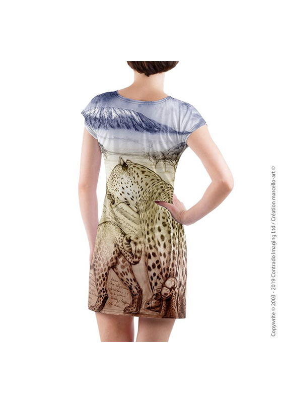 Marcello-art: Dresses T-shirt dress 252 Leopard sunset