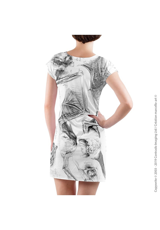 Marcello-art: Dresses T-shirt dress 31 Pipistrelle - white