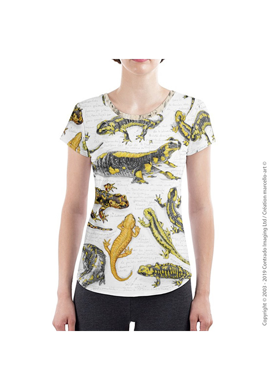 Marcello-art : T-shirt manches courtes T-Shirt coupe cintrée 383 Salamandre tachetée