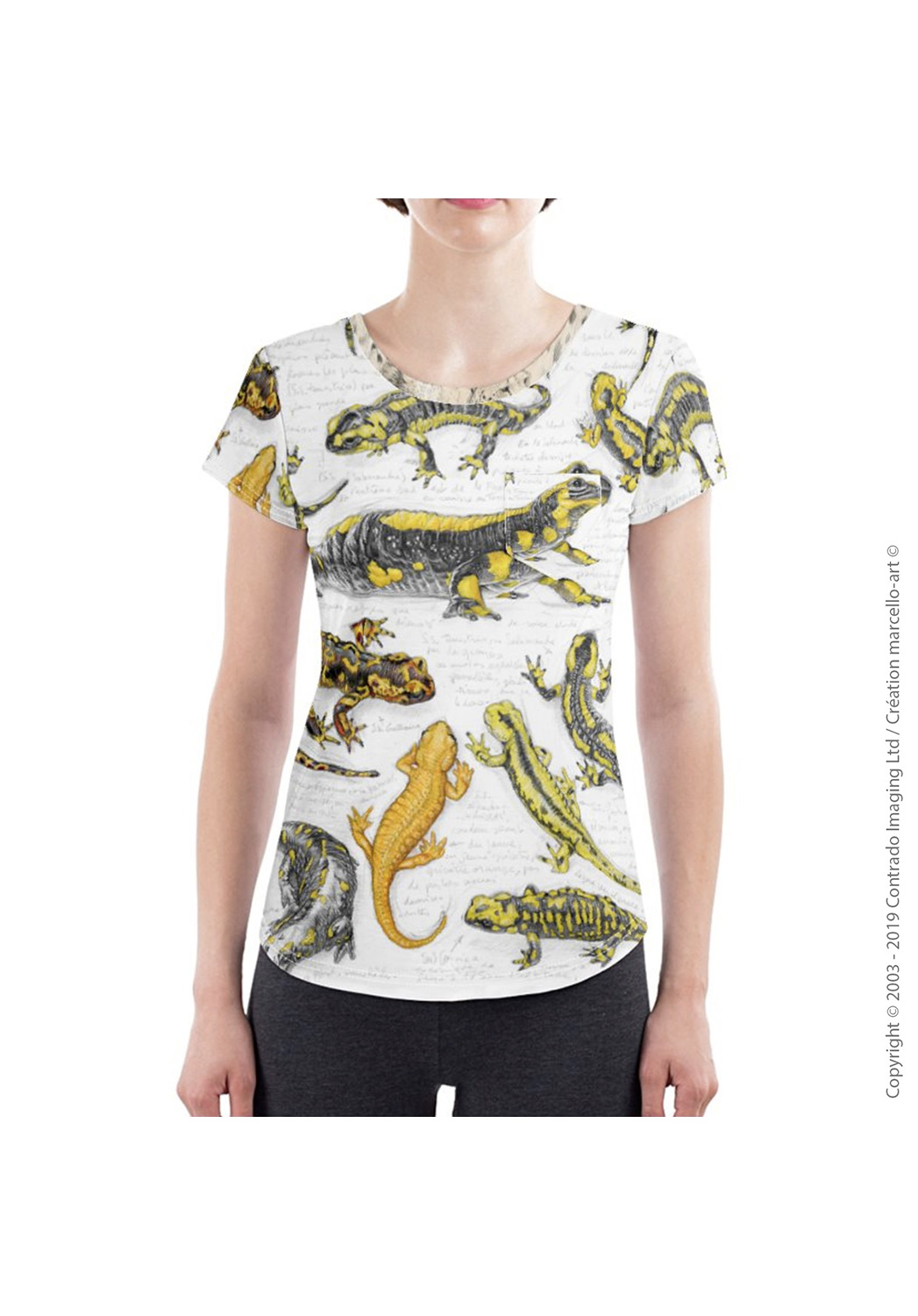 Marcello-art: Short sleeved T-shirt Slim fit T-Shirt 383 Salamander