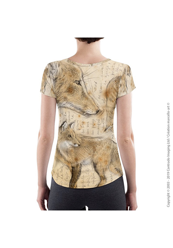 Marcello-art: Short sleeved T-shirt Slim fit T-Shirt 336 Red fox
