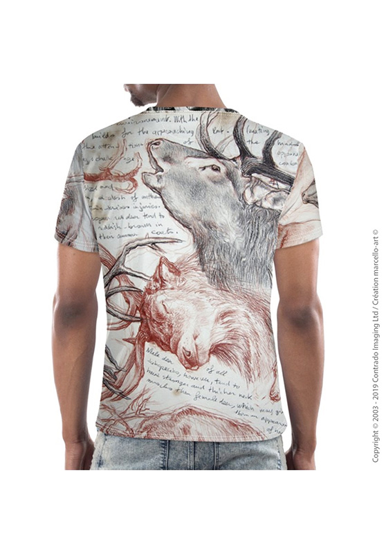 Marcello-art : T-shirt manches courtes T-Shirt manches courtes 278 Cerf Elaphe