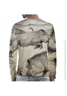 Marcello-art: For men Long Sleeve T-Shirt 347 Sus scrofa