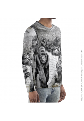Marcello-art: For men Long Sleeve T-Shirt 301 Virunga gorilla