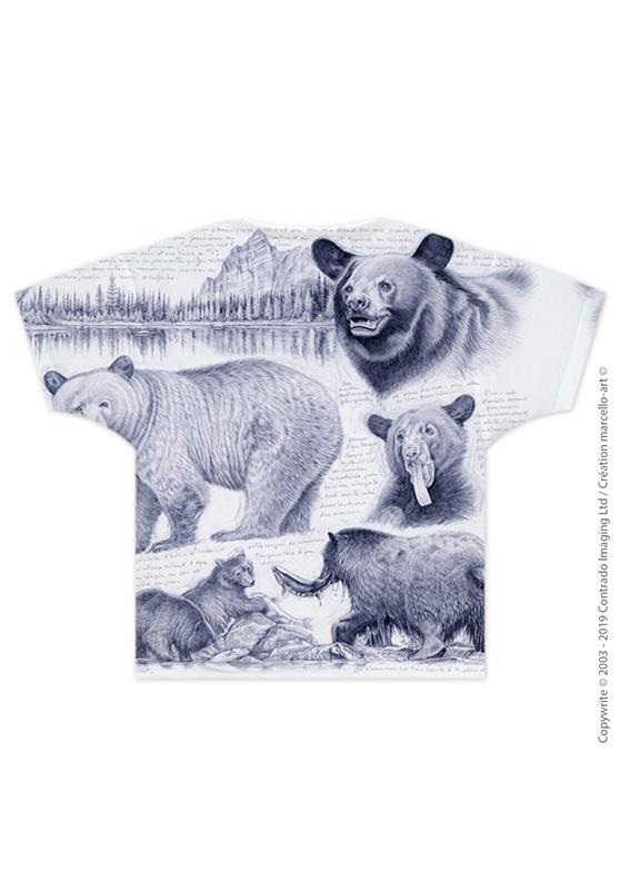 Marcello-art: T-shirt T-shirt 382 Black bear